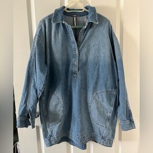Free People Mini Denim Dress (size M)